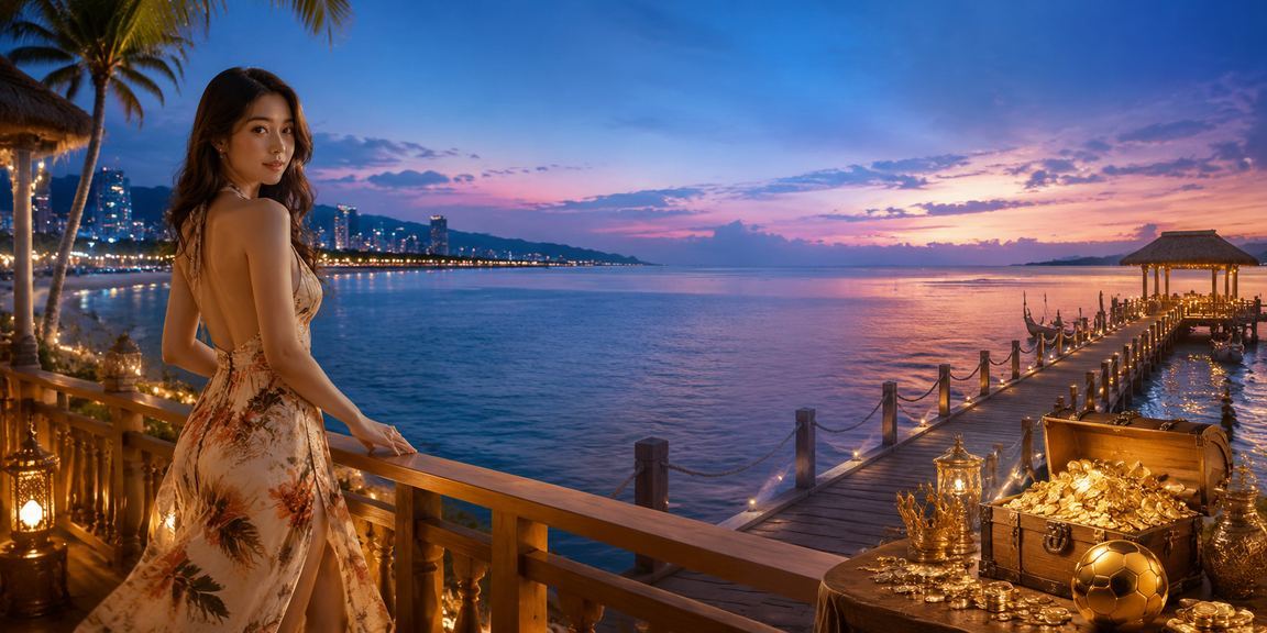 Người dùng tại Đà Nẵng theo dõi kèo bóng đá trên điện thoại ngay bên bờ biển buổi tối